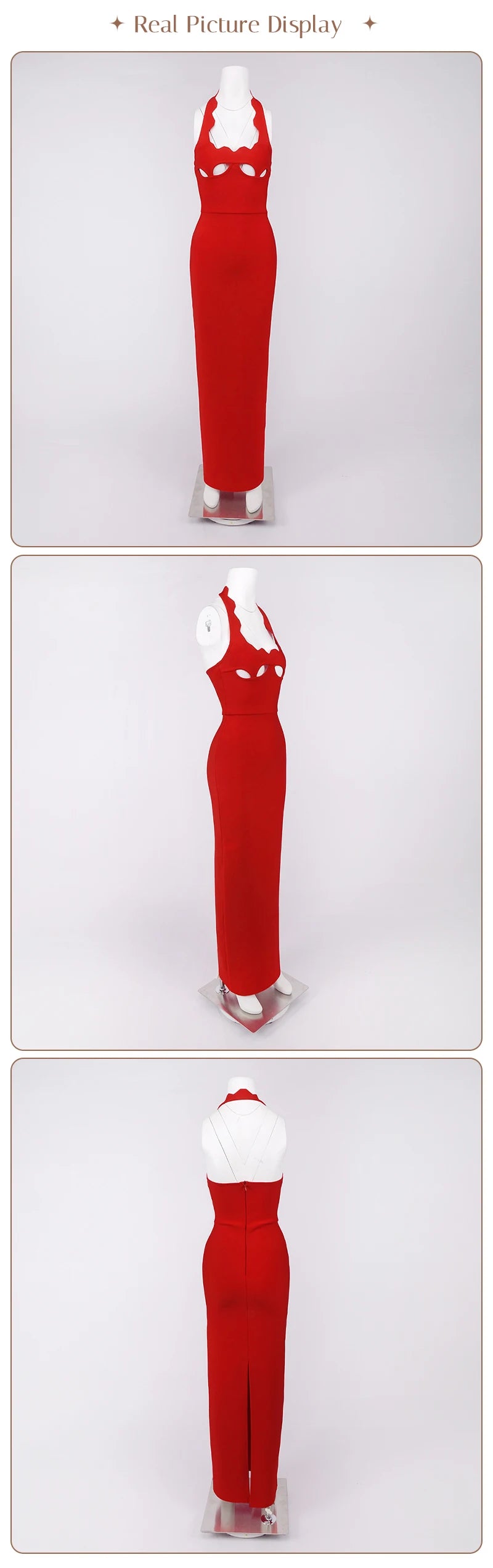 Elegant Black Halter Bodycon Dress for Women