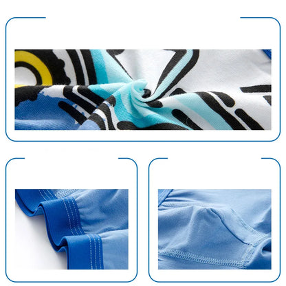 Children's Cotton Underwear Boy Briefs with Cartoon Design