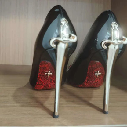 High Heel Stiletto Pointed Leather Women Shoes