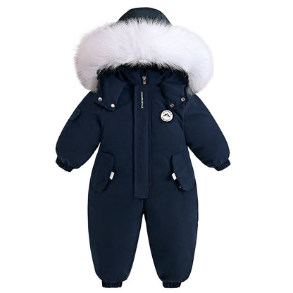 Children's Waterproof Hooded Ski Suit for Winter