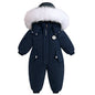 Children's Waterproof Hooded Ski Suit for Winter