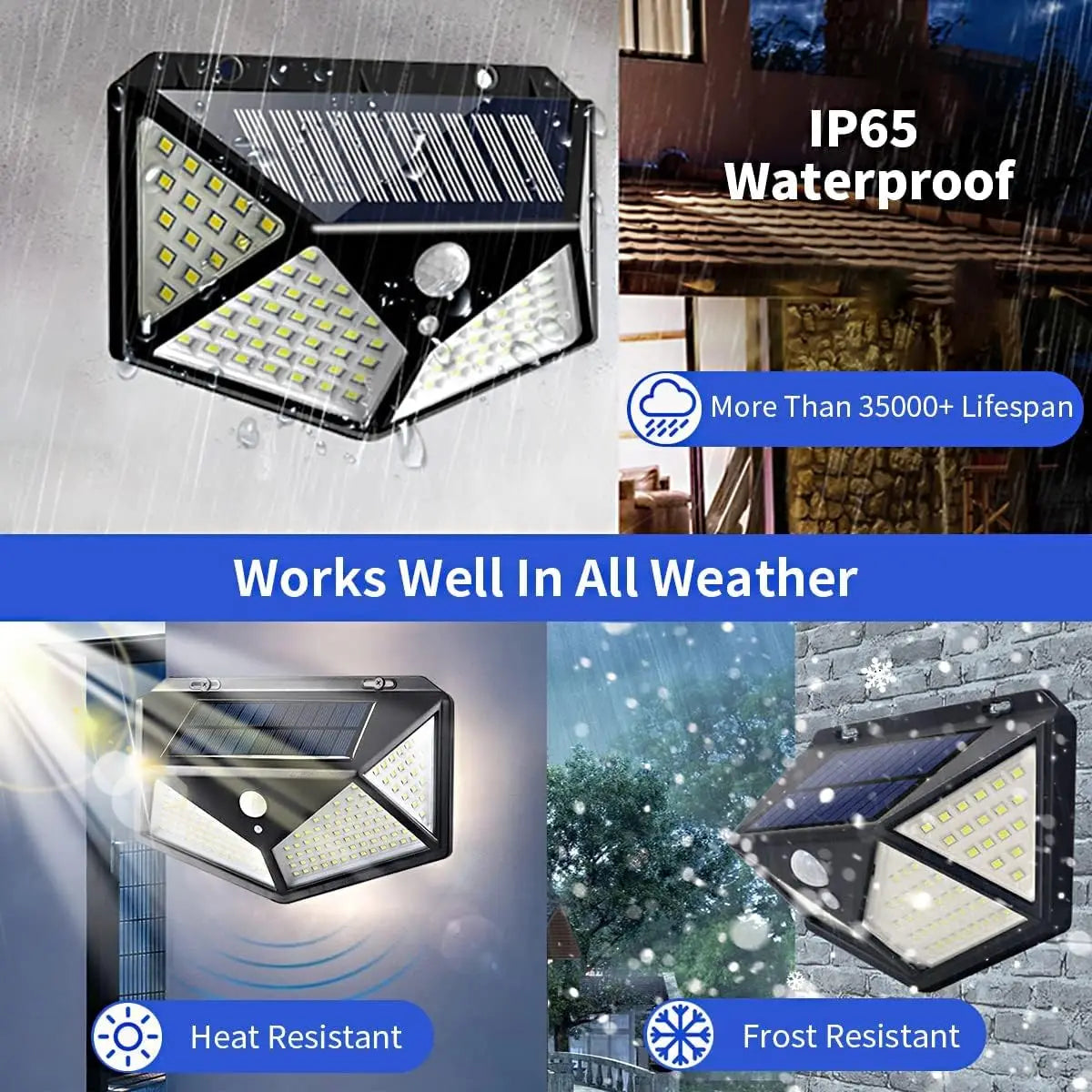 100 LED Solar Security Lamp Waterproof Motion Sensor