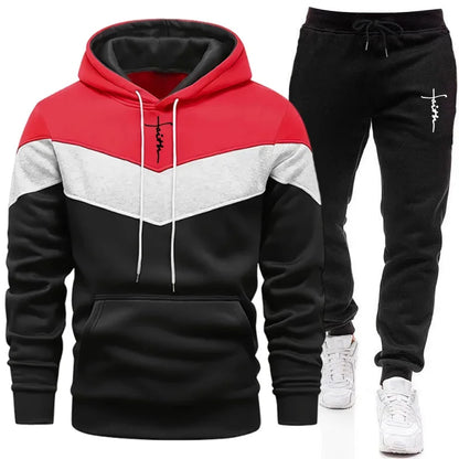 Men's Casual Hoodie Tracksuit for Autumn and Winter