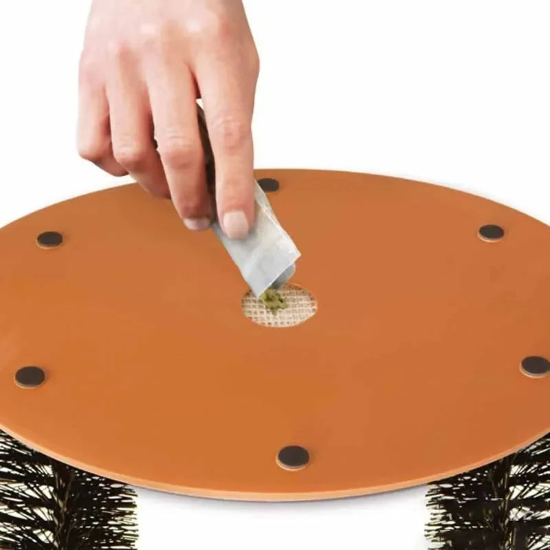 Cat Toy Arch with Massage Brush and Scratching Pad