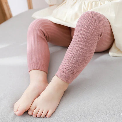 Cotton Stretch Baby Leggings with Side Stripe