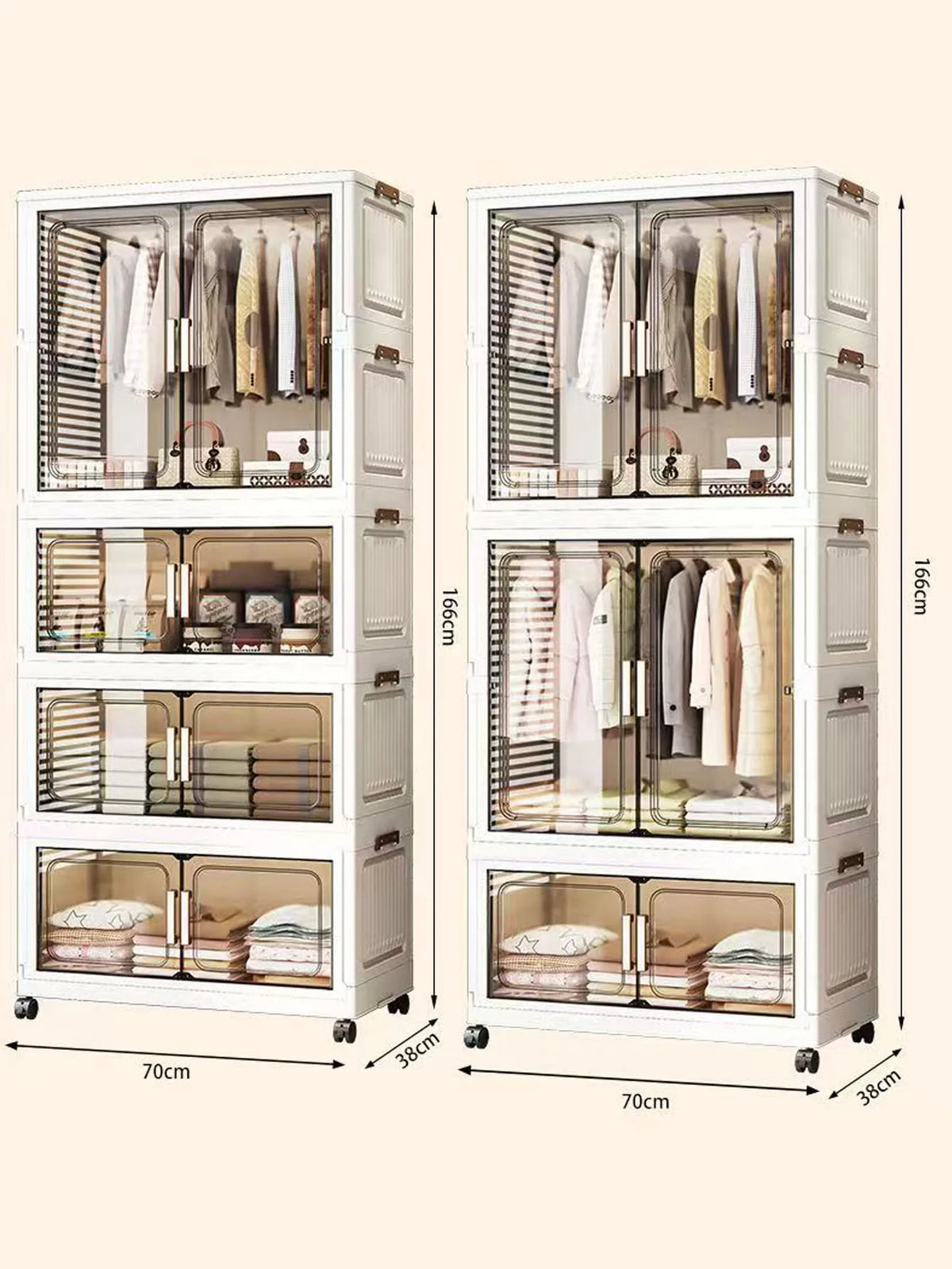Multi-Layer Plastic Storage Cabinet for Home Use
