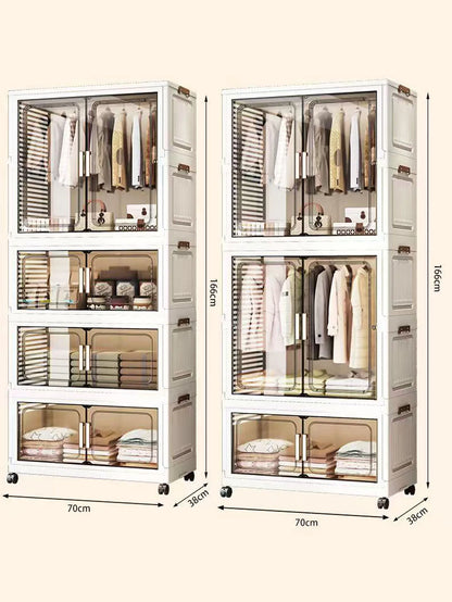 Multi-Layer Plastic Storage Cabinet for Home Use