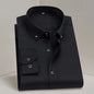 Men's Formal White Dress Shirt Long Sleeve Cotton Blend