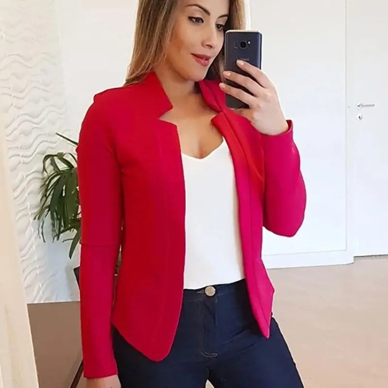 Thin White Blazer for Women Office Style