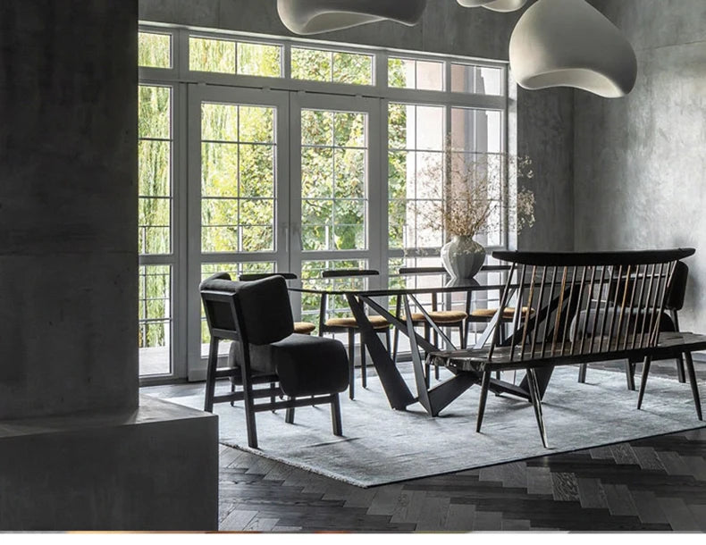 Nordic Wabi Sabi Pendant Lamp Brushed Nickel LED Chandelier