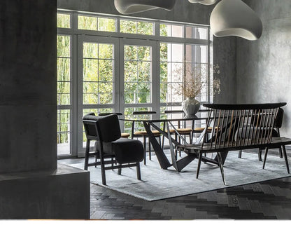Nordic Wabi Sabi Pendant Lamp Brushed Nickel LED Chandelier