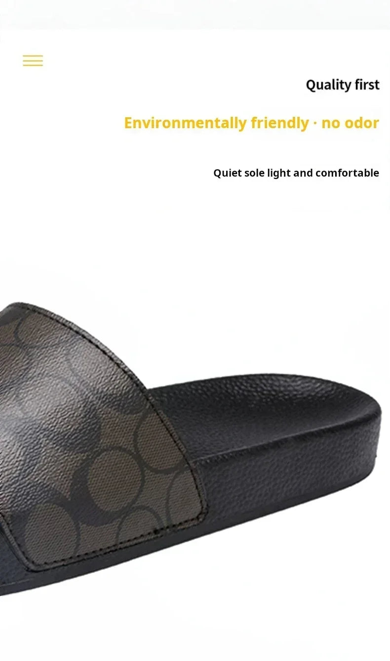 Men's PVC Beach Slippers Comfortable Indoor Slides
