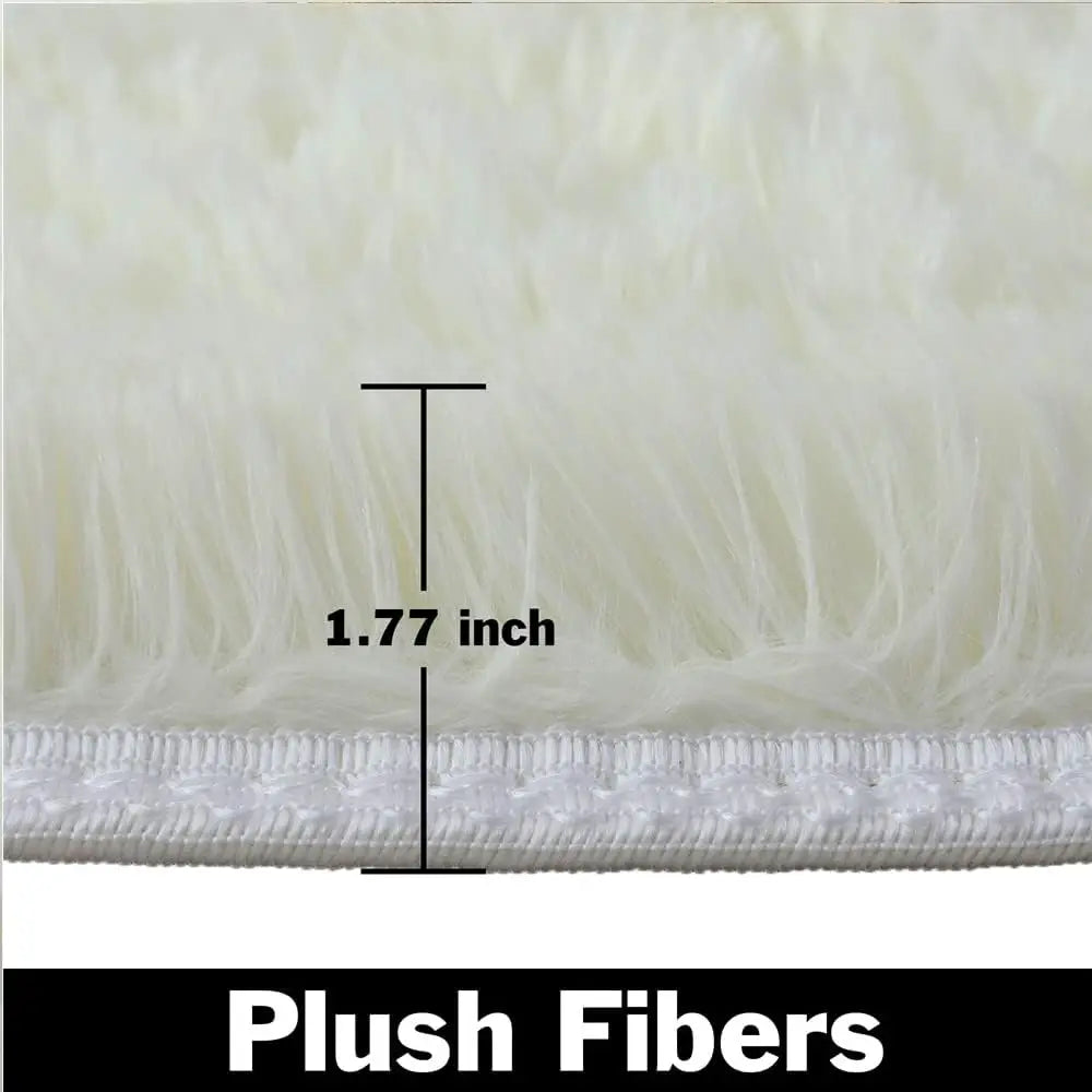 Round Plush Shag Carpet for Kids Room Decor