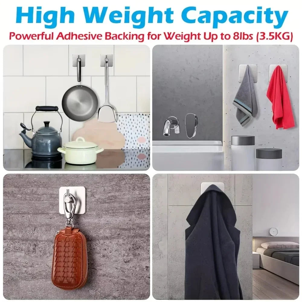 Adhesive Heavy Duty Wall Hook Waterproof Iron