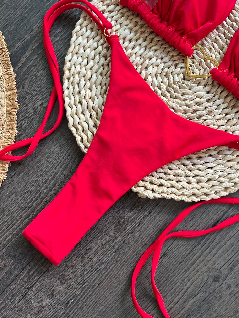 RUOTONSEPT Solid Color Bikini Set Women's Swimwear