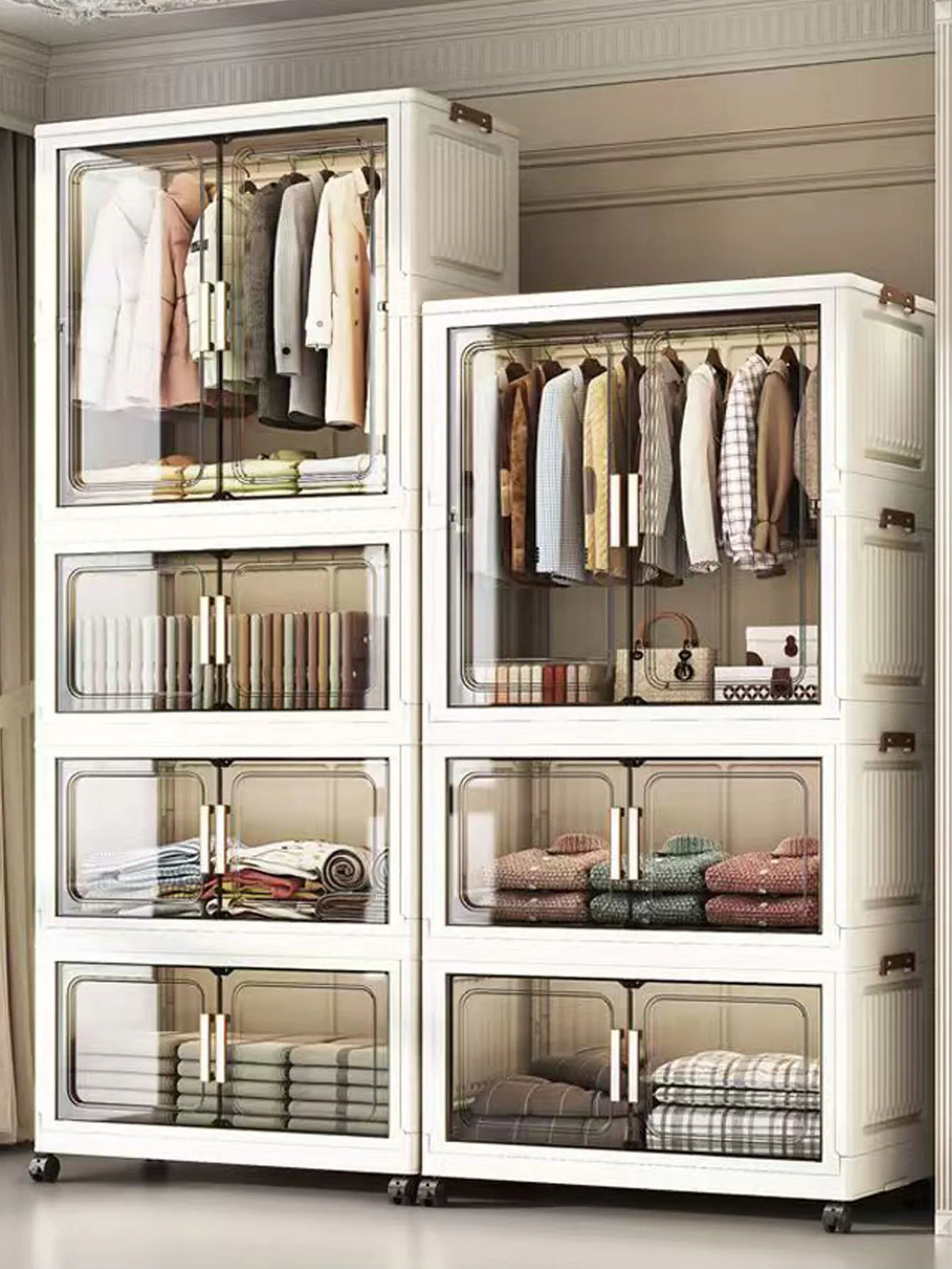 Multi-Layer Plastic Storage Cabinet for Home Use