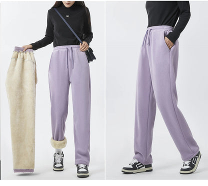 Unisex Winter Fleece Liner Drawstring Sweatpants