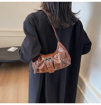 Y2K Retro Pleated Hobo Shoulder Bag for Women