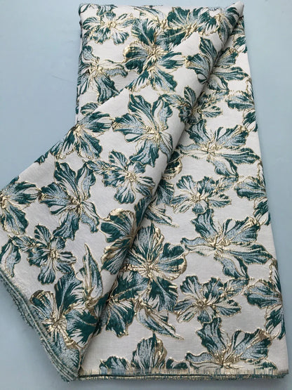 Nigerian Jacquard Brocade Lace Fabric 5 Yards
