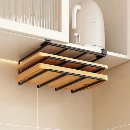 Steel Under Cabinet Organizer Rack with Hooks