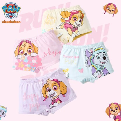4PCS Paw Patrol Skye Cotton Girls Underwear