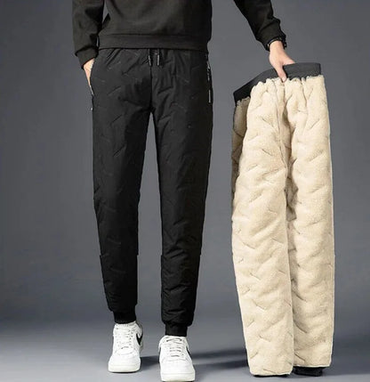 Warm Plush Sports Pants for Women with Drawstring