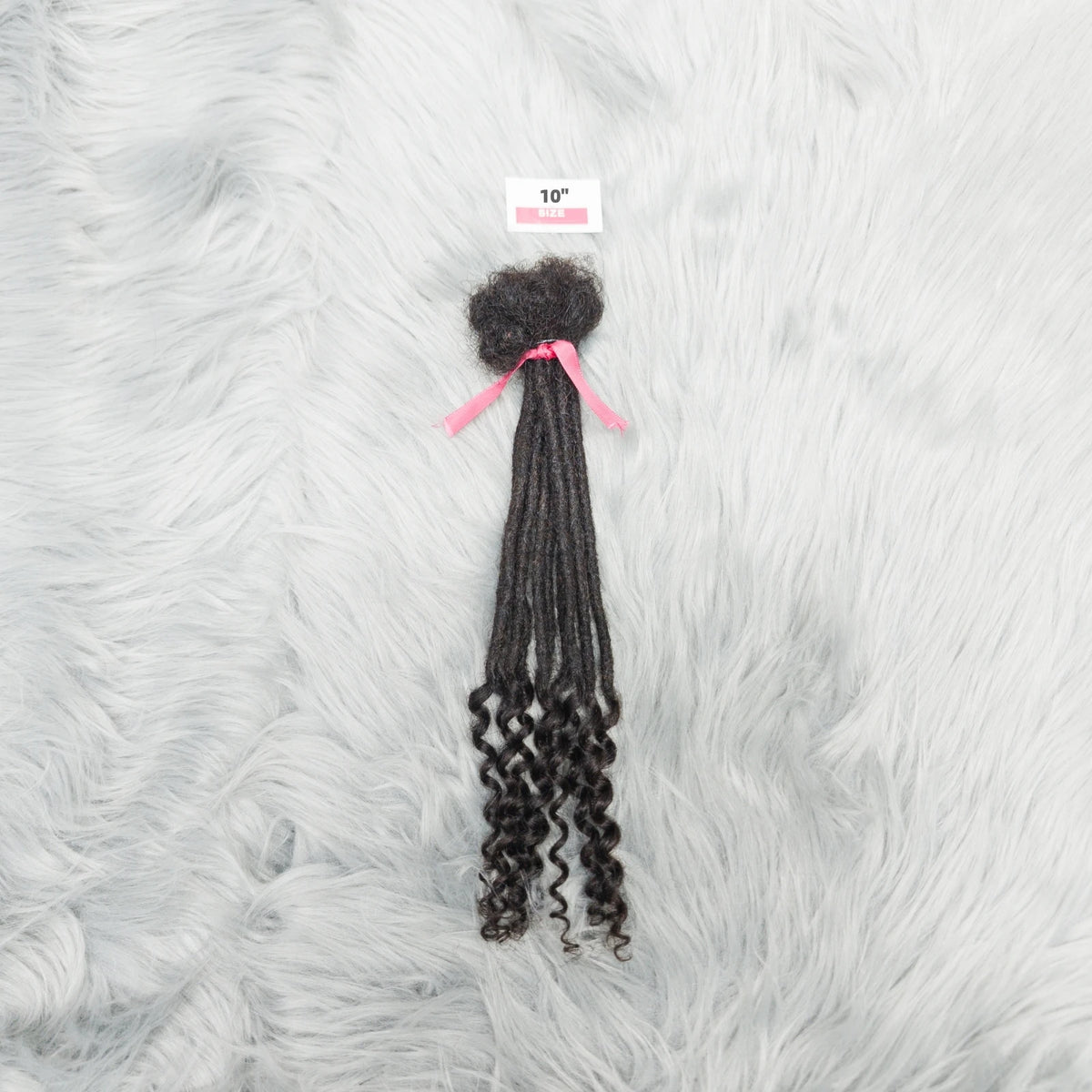 Natural Human Hair Dreadlock Extensions 8-12 Inch Curly Ends