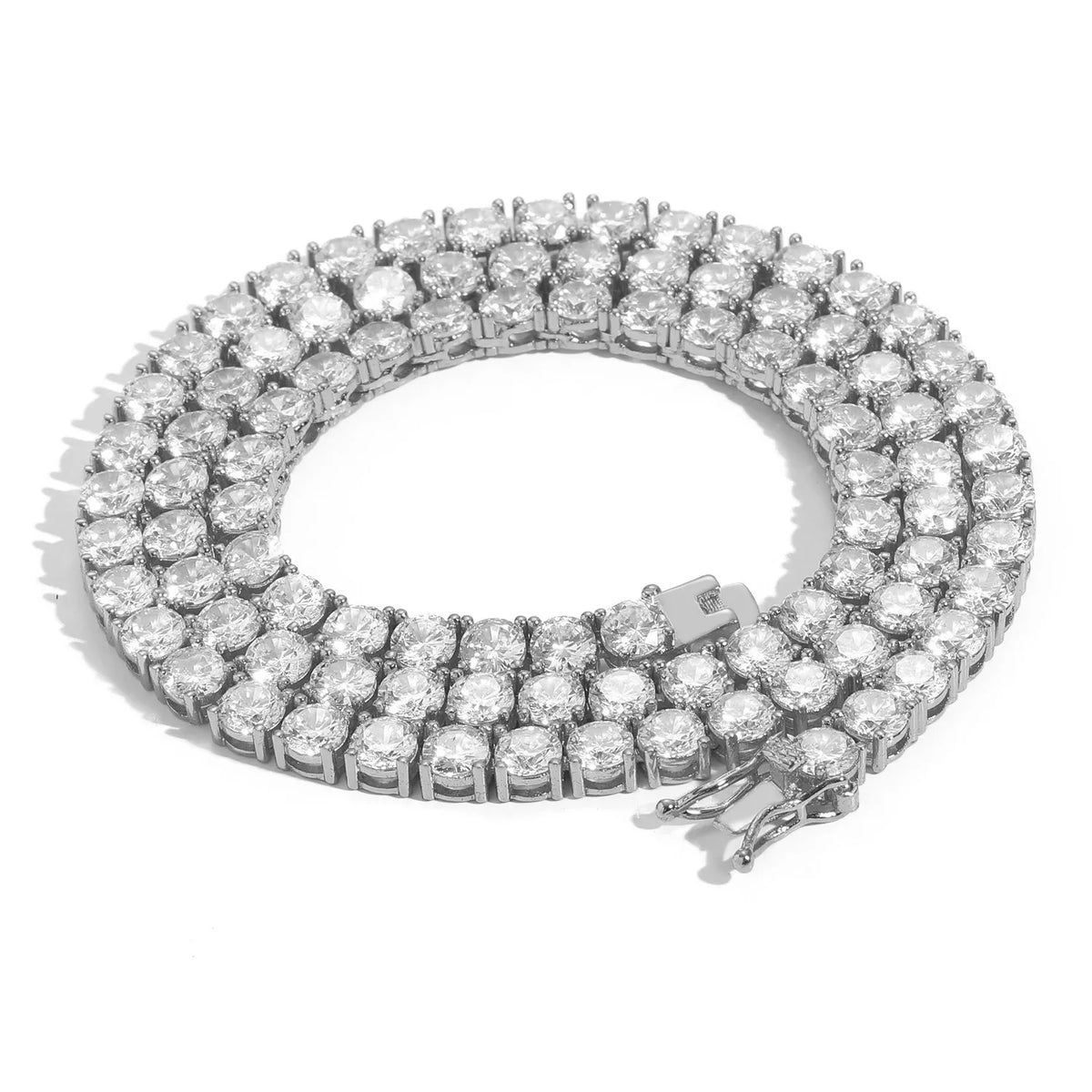Moissanite Tennis Bracelet 2-6.5mm Rose Gold Silver