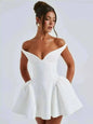 Avrilyaan Off Shoulder Backless A-line Mini Dress