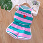 Cartoon Printed Vest and Shorts Set for Kids