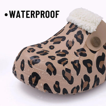 Litfun Winter Plush Furry Clogs Slippers for Women