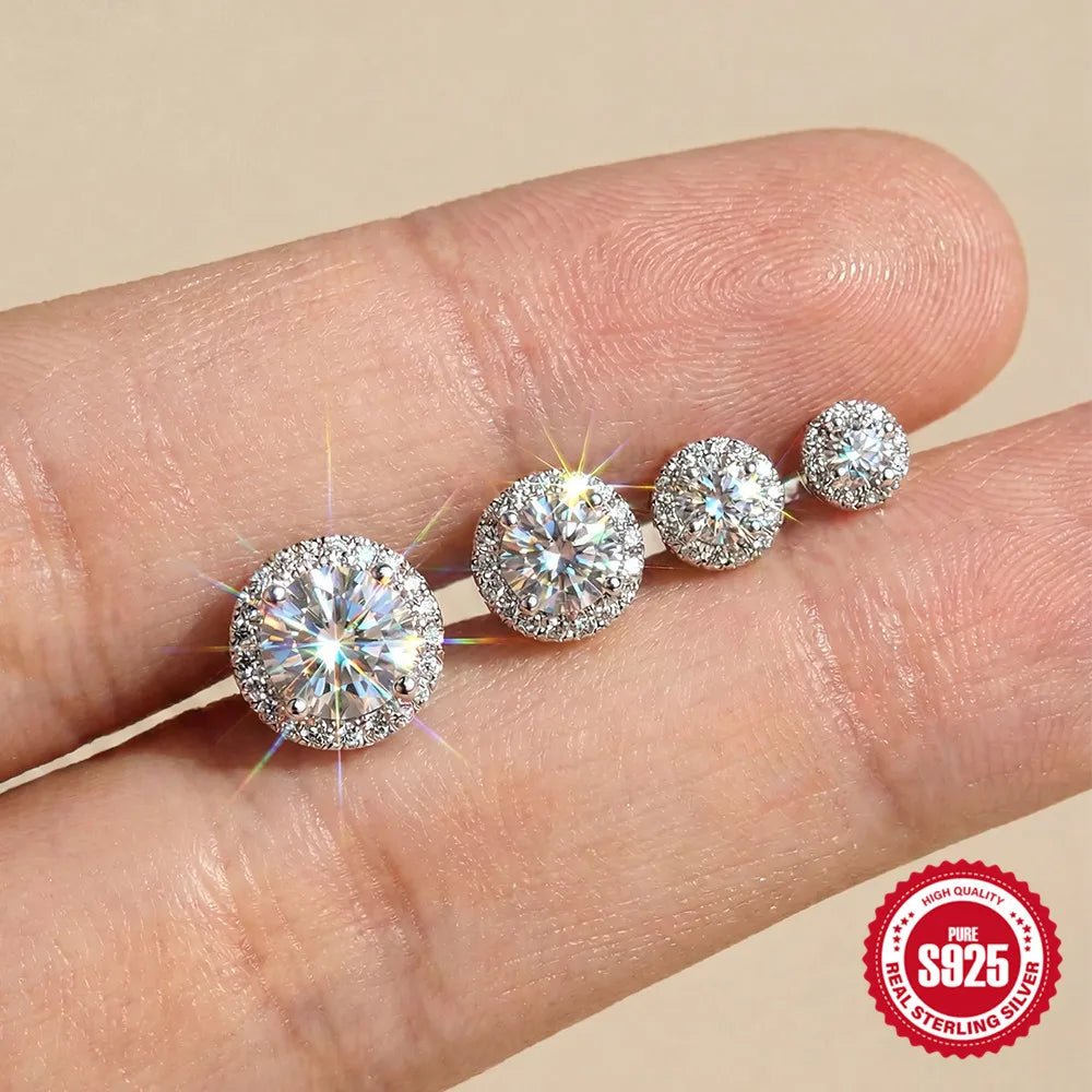 Canner Moissanite Stud Earrings 925 Sterling Silver