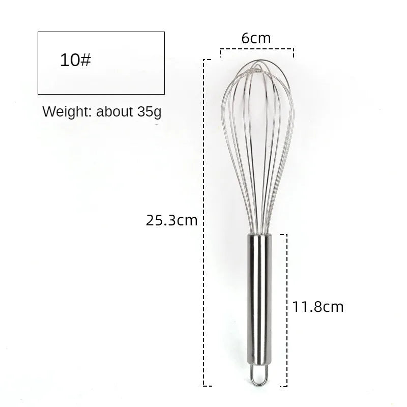 Stainless Steel Egg Stirring Balloon Whisk 6-12 Inch