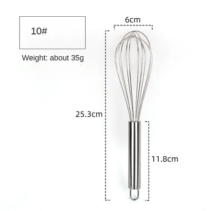 Stainless Steel Egg Stirring Balloon Whisk 6-12 Inch