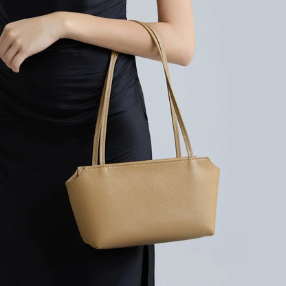 Genuine Cowhide Leather Mini Shoulder Tote Bag