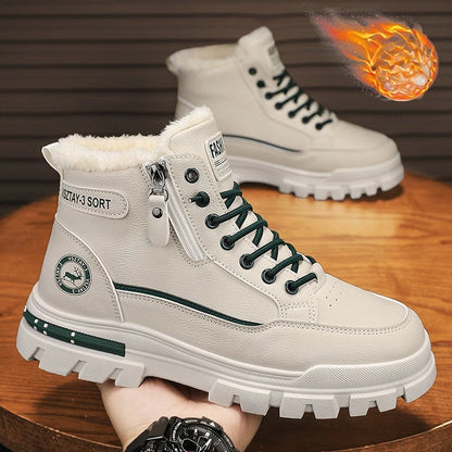 Men's High Top Snow Boots in Plush Cotton