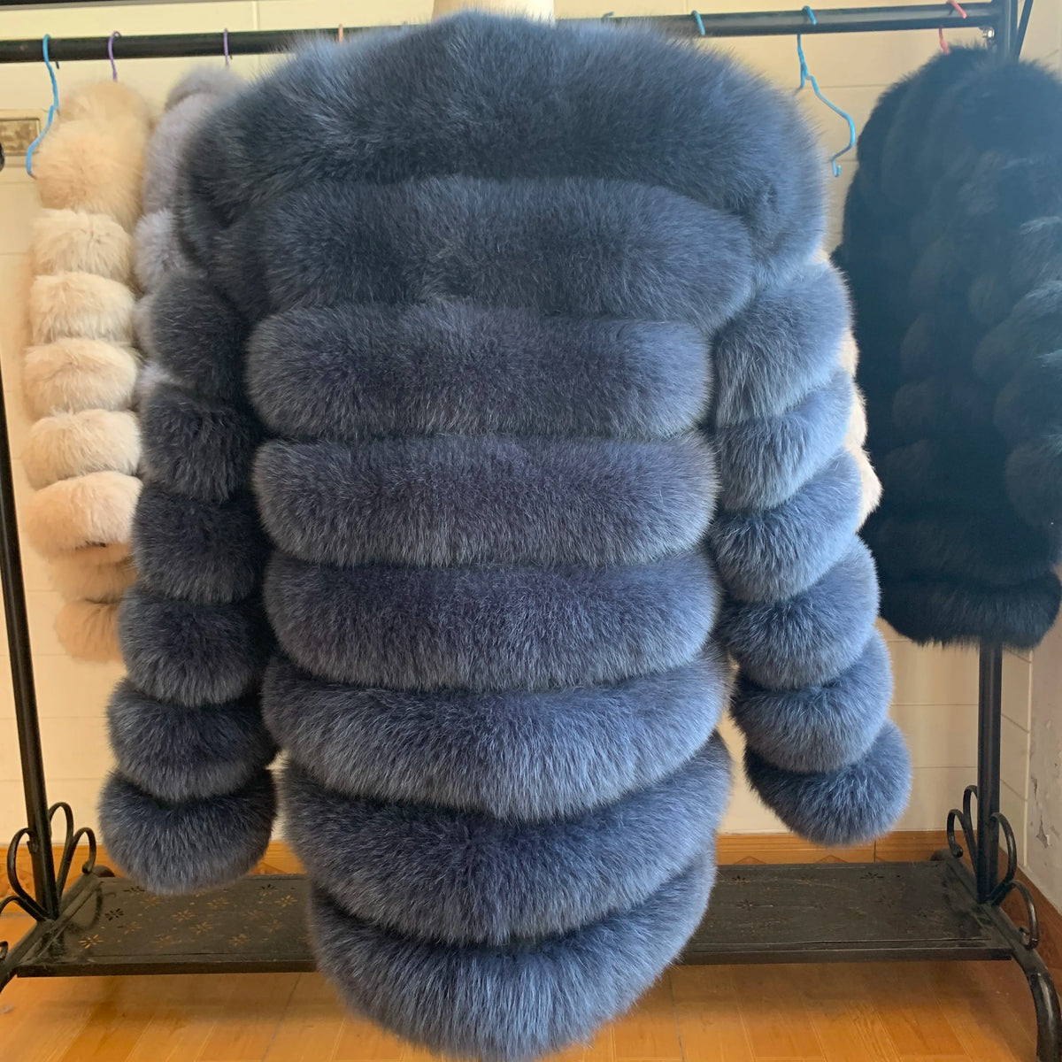 4in1 Real Fox Fur Coat for Women