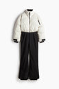 Faux Fur Hooded Women's Ski Jumpsuit with Zippers
