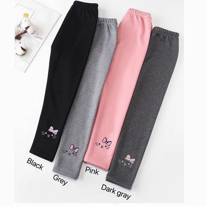 Fleece-Lined Thermal Leggings for Girls