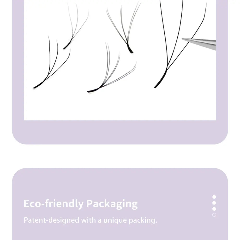 DIYDAY W Shape Eyelash Extensions Natural Soft Synthetic Hair