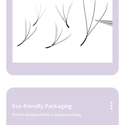 DIYDAY W Shape Eyelash Extensions Natural Soft Synthetic Hair