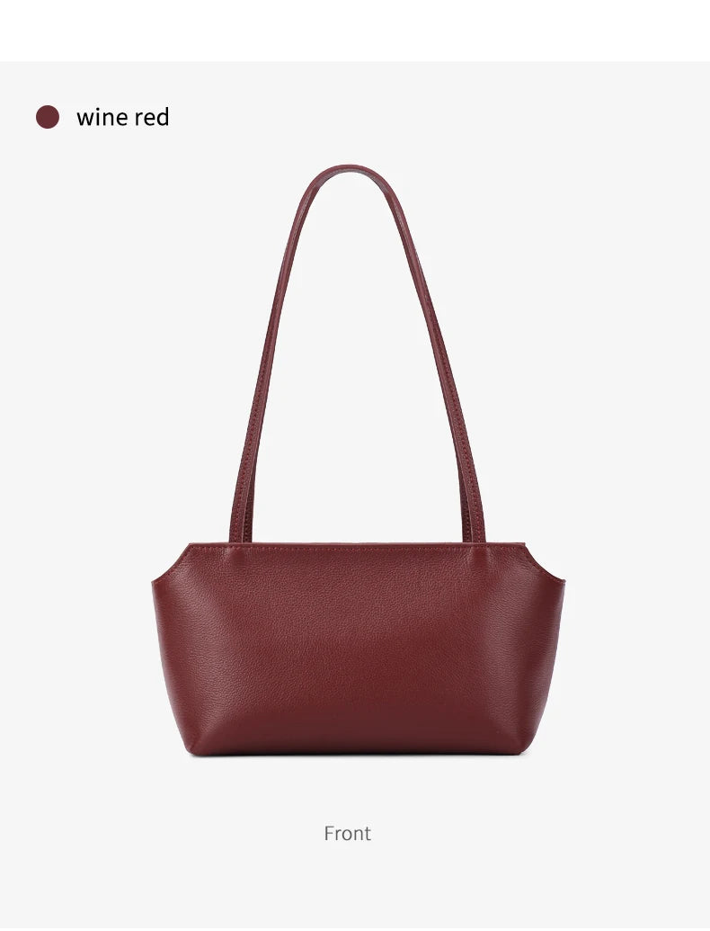 Genuine Cowhide Leather Mini Shoulder Tote Bag