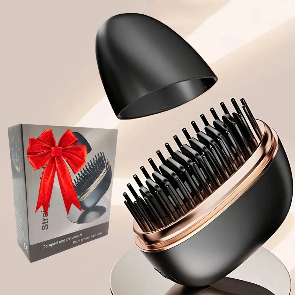 Mini Rechargeable Hair Straightener Brush Portable