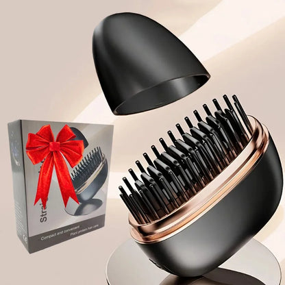 Mini Rechargeable Hair Straightener Brush Portable