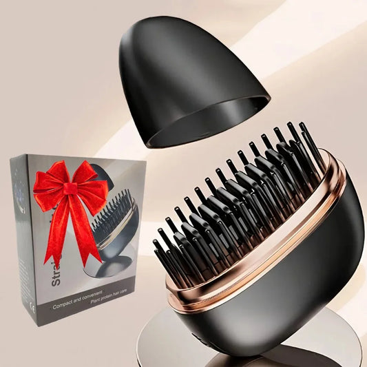 Mini Rechargeable Hair Straightener Brush Portable