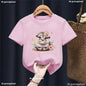 Kawaii Otter Love Printed T-Shirt for Kids