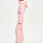 Women's Ski Suit with Fur Hood and Zippers