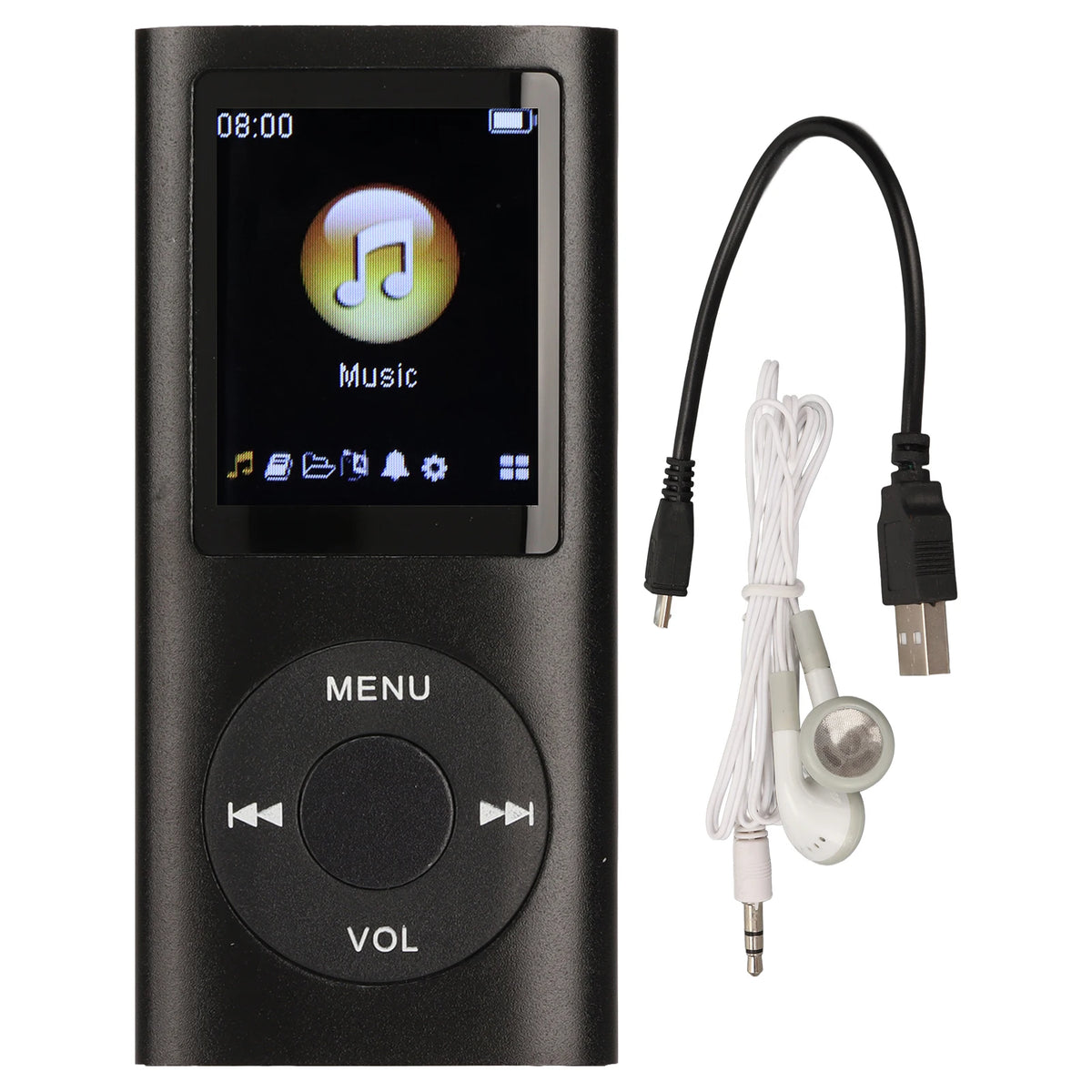 Aluminum Alloy Slim MP3 Player with 1.8 Inch LCD Screen