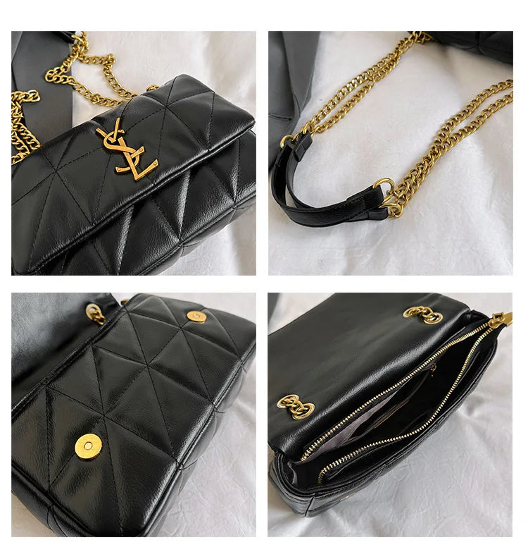 Genuine Leather Mini Square Bag for Women