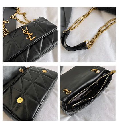 Genuine Leather Mini Square Bag for Women